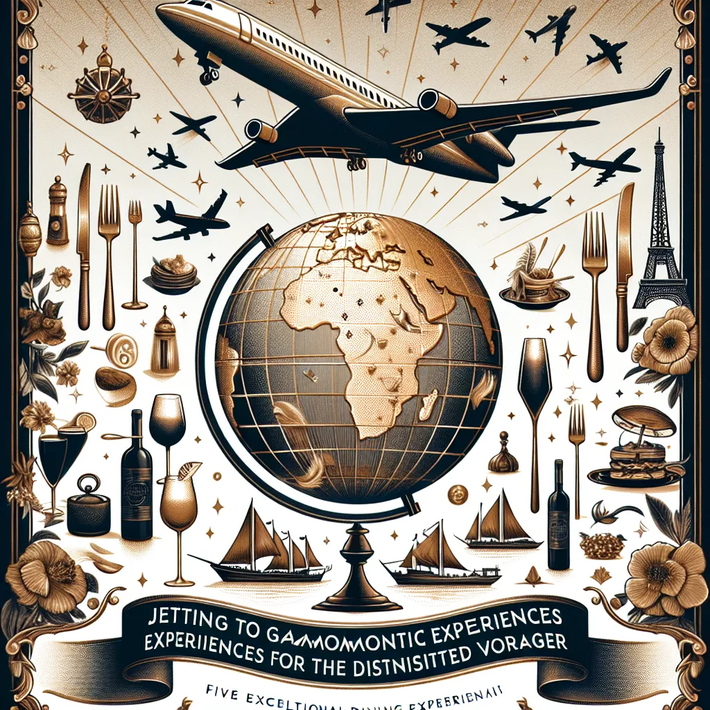 Jetting to Gastronomic Glamour: Five Exceptional Dining Experiences for the Distinguished Voyager