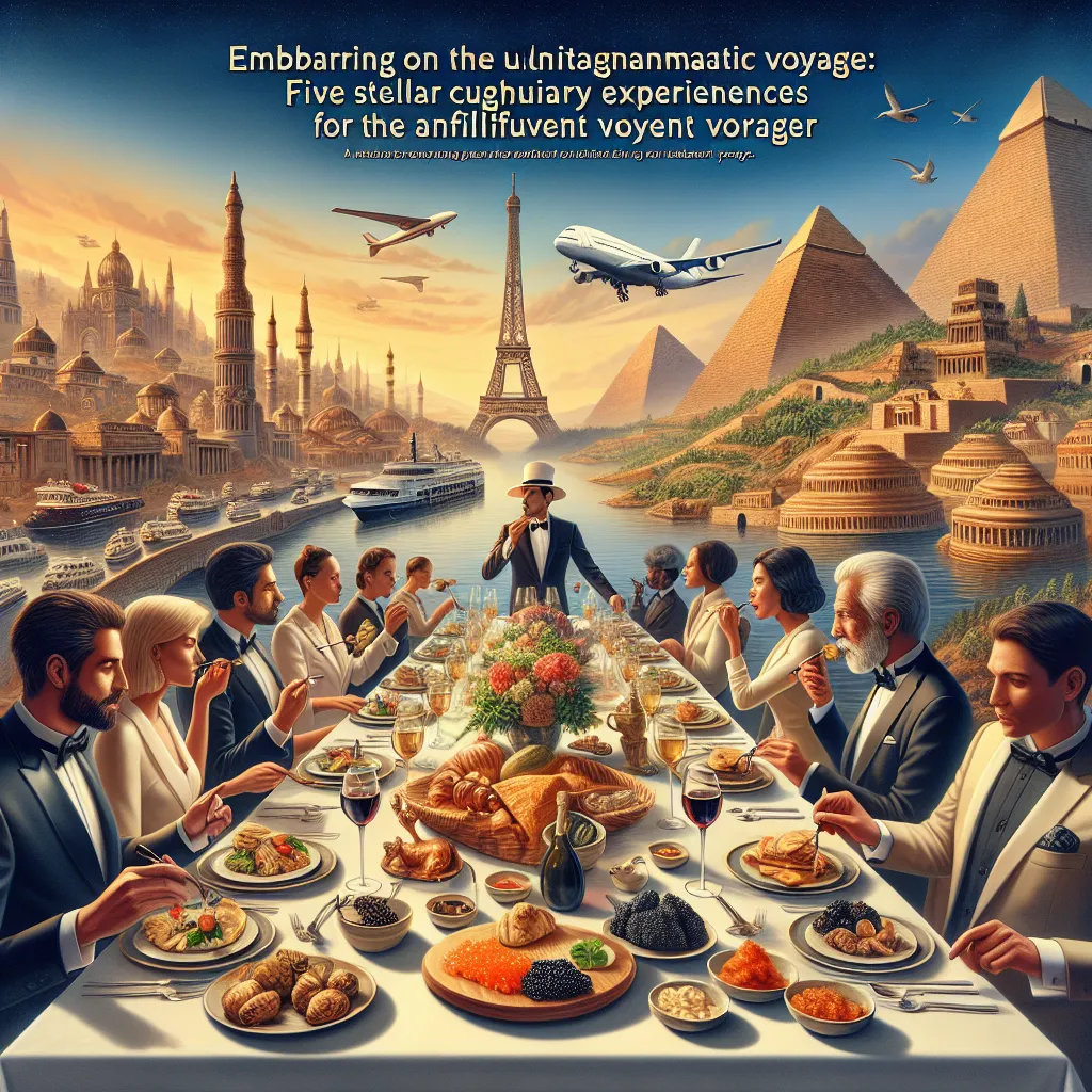 Embarking on the Ultimate Gastronomic Voyage: Five Stellar Culinary Experiences for the Affluent Voyager
