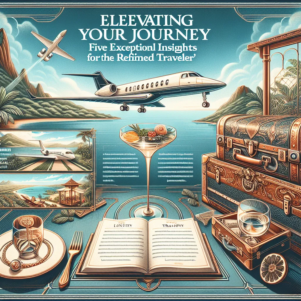 Elevating Your Journey: Five Exceptional Insights for the Refined Traveler