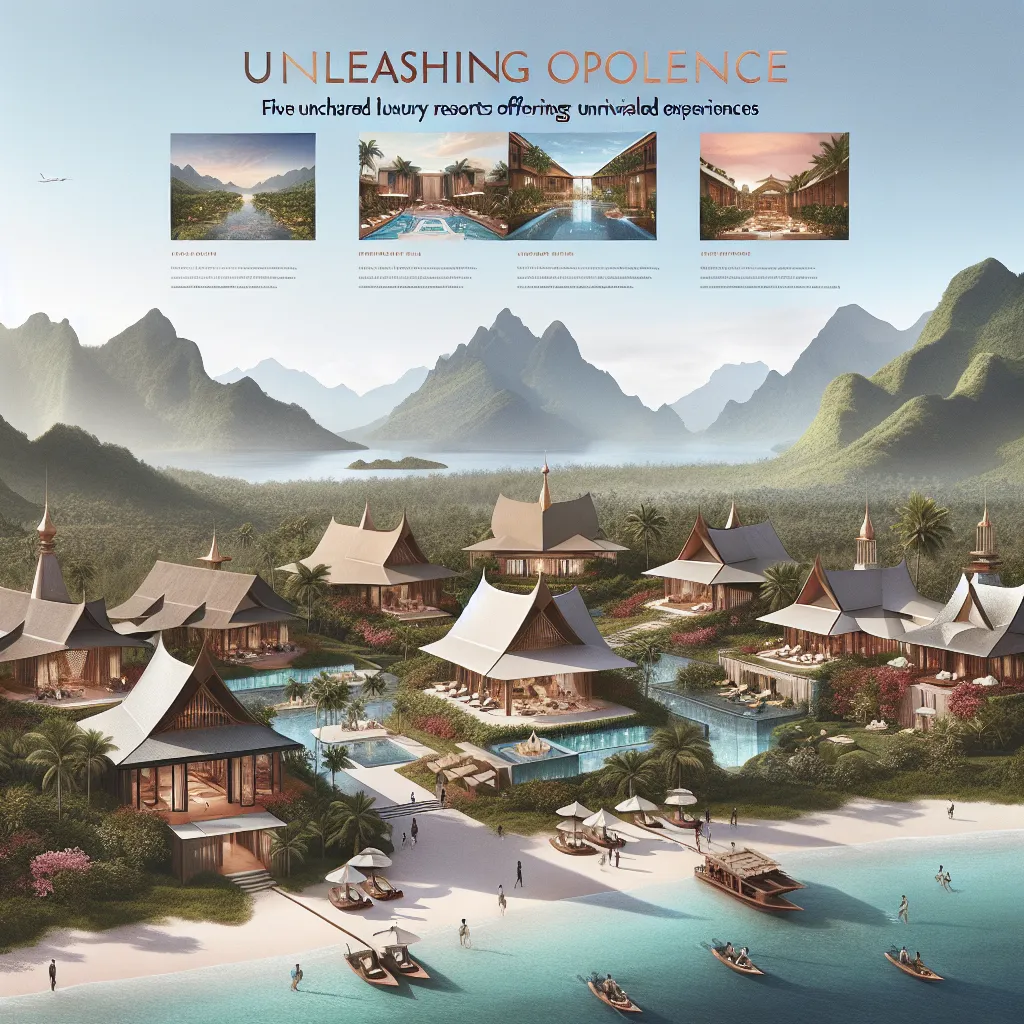 Unleashing Opulence: Five Uncharted Luxury Resorts Offering Unrivaled Experiences