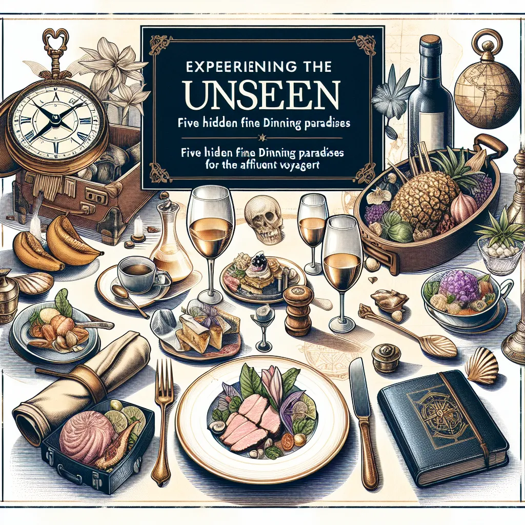 Experiencing the Unseen: Five Hidden Fine Dining Paradises for the Affluent Voyager